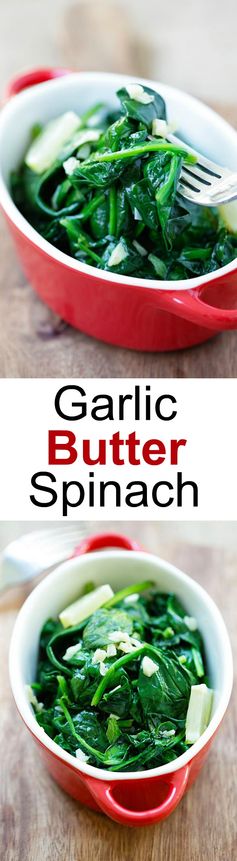 Garlic Butter Sauteed Spinach