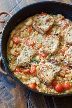 Garlic Herb Pork Medallions with Tuscan White Beans