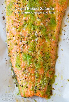 Garlic Lime Oven Baked Salmon