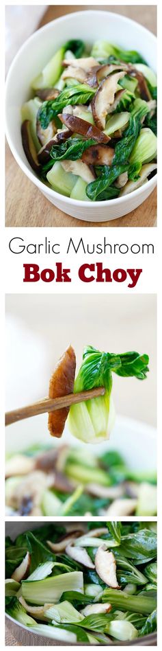Garlic Mushroom Bok Choy