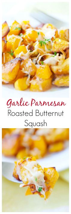 Garlic Parmesan Roasted Butternut Squash