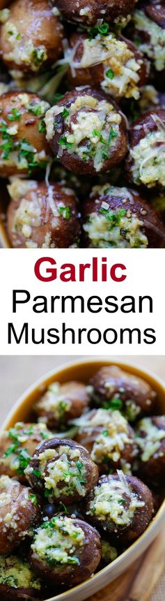 Garlic Parmesan Roasted Mushrooms