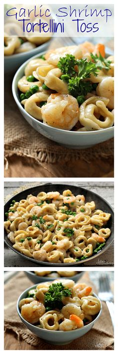 Garlic Shrimp Tortellini Toss