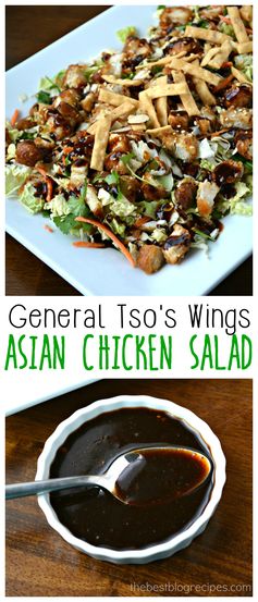 General Tso's Wings Asian Chicken Salad