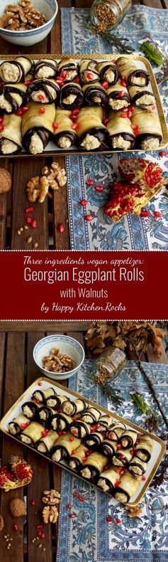 Georgian Eggplant Rolls with Walnuts