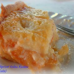 German Apricot Rahm Kuchen (Cream Cake