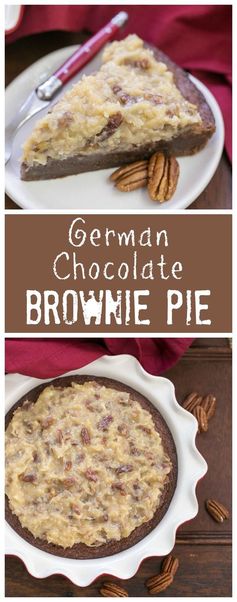 German Chocolate Brownie Pie