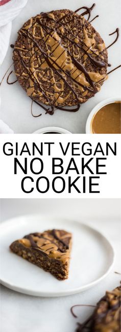 Giant Vegan No Bake Cookie