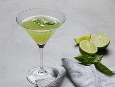 Gin Gimlet with Basil Simple Syrup