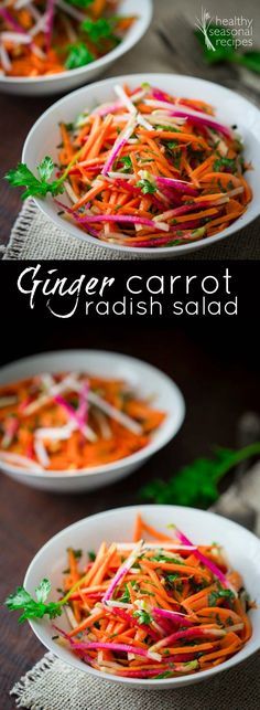 Ginger carrot radish salad