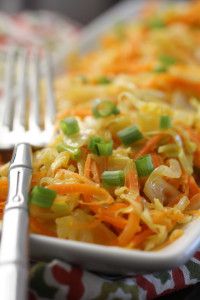 Ginger Fried Cabbage and Carrots (AIP, Paleo, Vegan