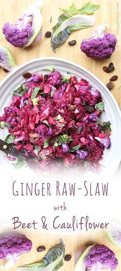 Ginger Inspired Beet & Cauliflower Raw-slaw