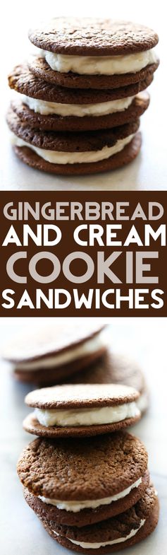 Gingerbread and Cream Cookie Sandwiches