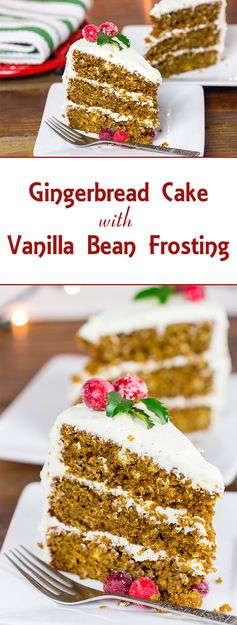 Gingerbread Cake with Vanilla Bean Frosting