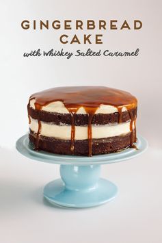 Gingerbread Cake with Whiskey Salted Caramel