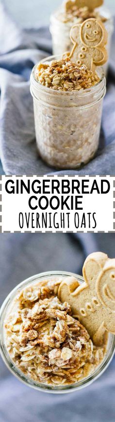 Gingerbread Cookie Overnight Oats