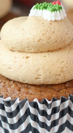 Gingerbread Cupcakes with Cinnamon Dulce de Leche Frosting