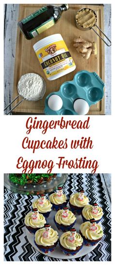 Gingerbread Cupcakes with Eggnog Frosting