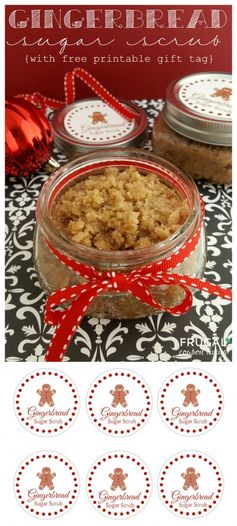 Gingerbread Sugar Scrub + FREE Printable Gift Tag