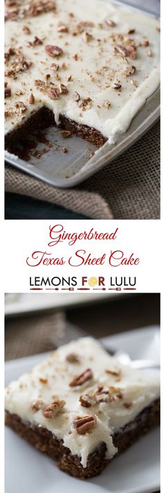 Gingerbread Texas Sheet Cake