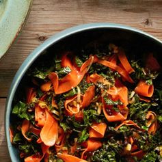 Gingered Carrot & Kale Ribbons