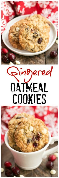 Gingered Cranberry Oatmeal Cookies #FBLCookieExchange