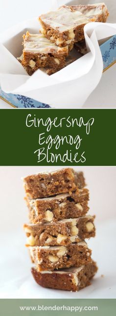 Gingersnap Eggnog Blondies