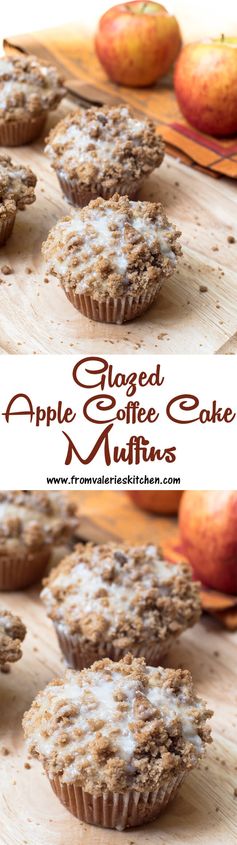 Glazed Apple Coffee Cake Muffins