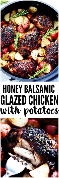 Glazed Honey Balsamic Chicken with Potatoes