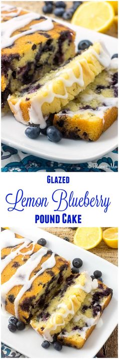 Glazed Lemon Blueberry Pound Cake