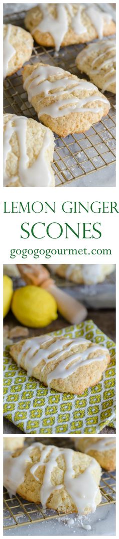 Glazed Lemon Ginger Scones