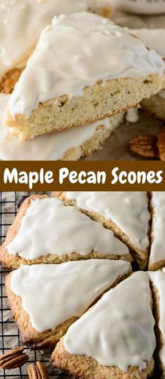 Glazed Maple Pecan Scones