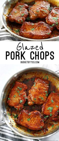 Glazed pork chops