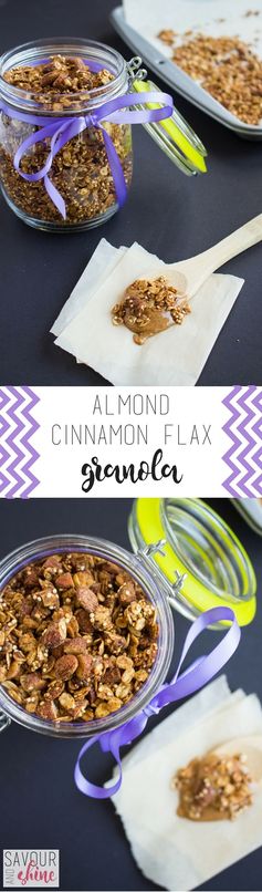 Gluten-Free Almond Cinnamon Flax Granola