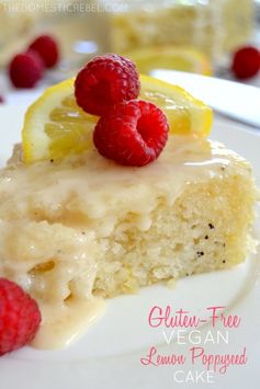 Gluten Free & VEGAN Lemon Poppyseed Cake