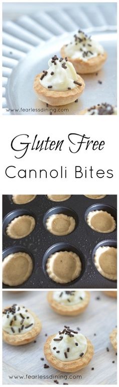 Gluten Free Baked Cannoli Bites