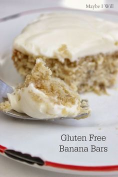 Gluten Free Banana Cake w/ Sugar Free Cream Cheese Frosting