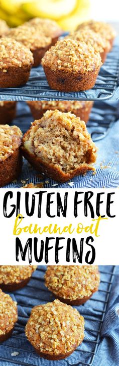 Gluten Free Banana Oat Muffins