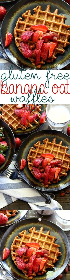 Gluten Free Banana Oat Waffles