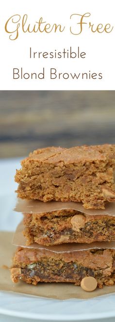 Gluten Free Blond Brownie with Peanut Butter Chips