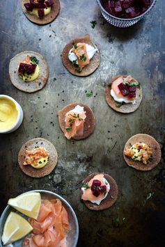 Gluten-Free Buckwheat Blinis with All the Fixings