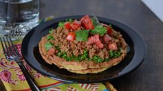 Gluten Free Dairy Free Double Decker Chipotle Bean and Turkey Tostadas