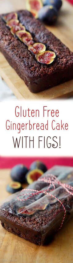 Gluten Free Gingerbread Cake with Figs