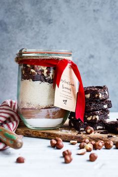 Gluten-Free Hazelnut Dark Chocolate Brownie Mix Gift in a Jar