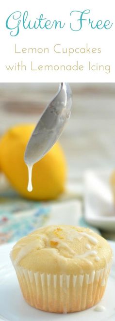 Gluten Free Lemon Cupcakes with Lemonade Icing