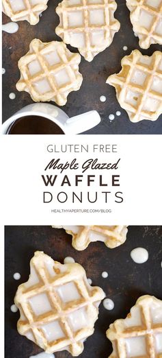 Gluten Free Maple Spice Glazed Waffle Donuts