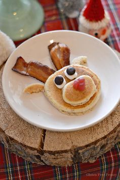 Gluten-Free Mini Reindeer Pancakes