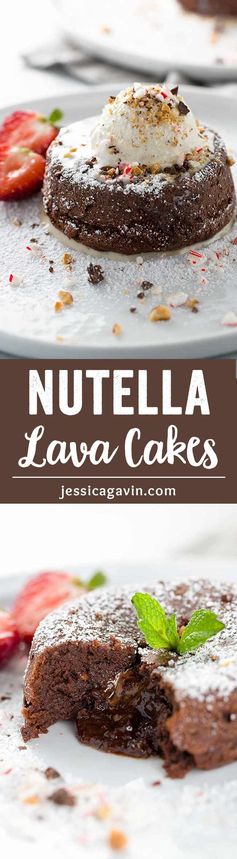 Gluten Free Nutella Chocolate Lava Cakes