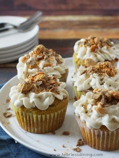 Gluten Free Pumpkin Butterfinger Cupcakes