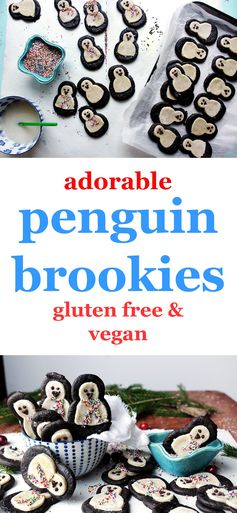 Gluten-Free Vegan Penguin Brookies